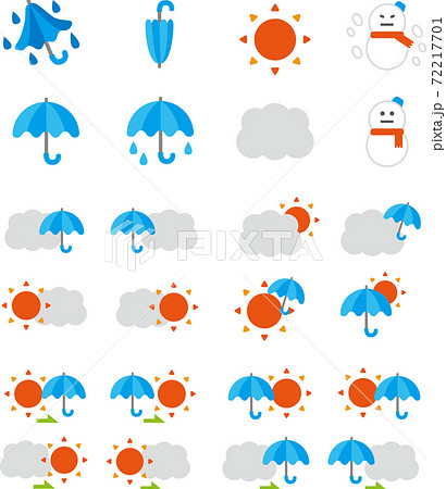 曇りのち雨 雨 マーク 記号のイラスト素材 - PIXTA