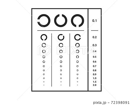 眼科検診 イラストのイラスト素材