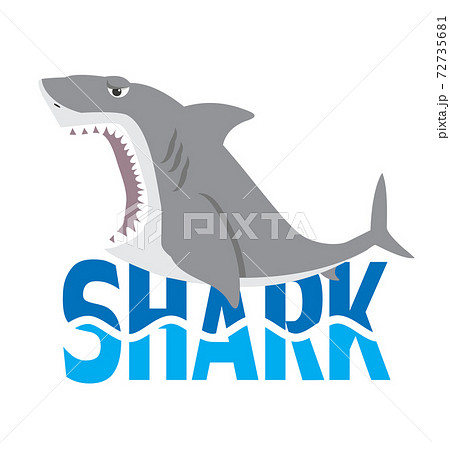 サメ シャーク 鮫 アイコンのイラスト素材
