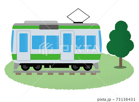 電車 列車 かわいい 鉄道のイラスト素材