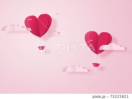 ハートバルーンのイラスト素材