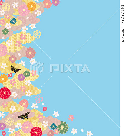 花 桜 和柄 蝶のイラスト素材 - PIXTA