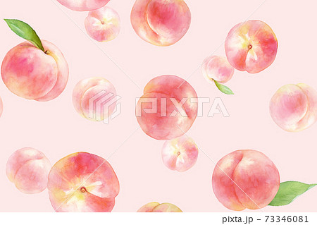 壁紙 可愛い かわいい 桃のイラスト素材