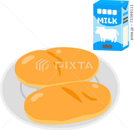 コッペパンのイラスト素材 コッペパンのイラスト素材