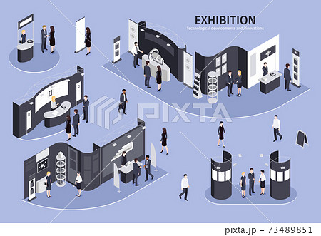 展示ブースのイラスト素材
