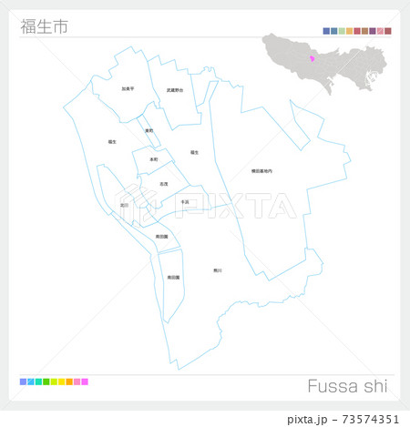 京都市地図のイラスト素材