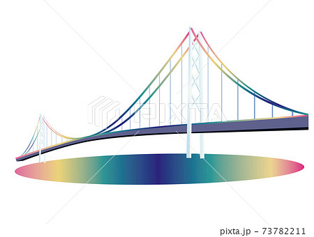 吊り橋のイラスト素材