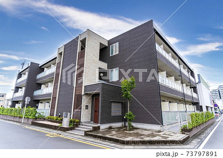 アパート玄関の写真素材