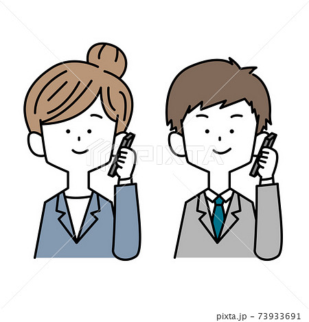 ショップ店員のイラスト素材