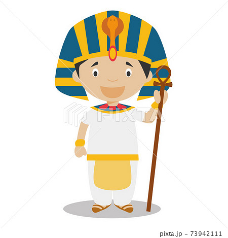 古代エジプト 衣装 太古 エジプト人 イラストの写真素材
