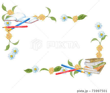 鉛筆 えんぴつ ノート 可愛いのイラスト素材