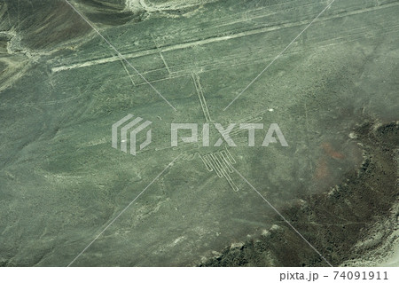 ナスカの地上絵の写真素材