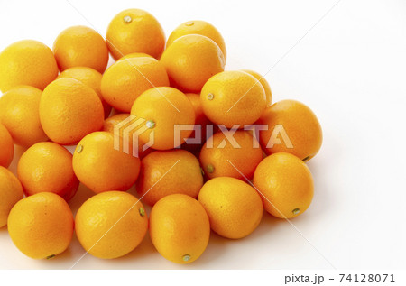 オレンジシャーベット色の写真素材