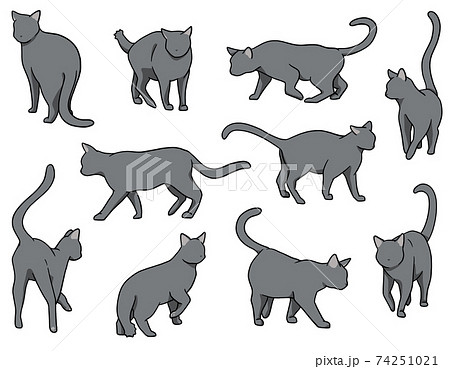 猫 アイコン 動物 可愛いのイラスト素材