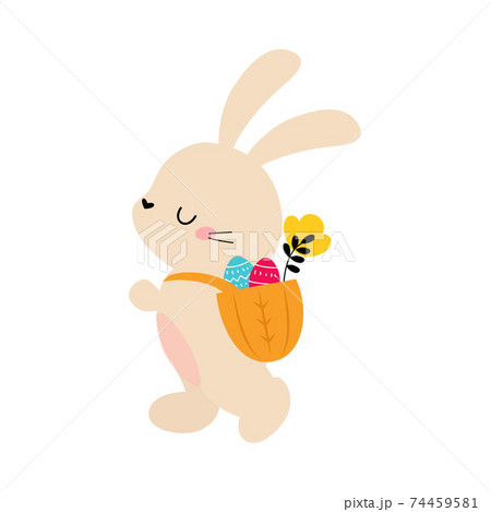 ウサギ ピンク 動物 キャラクターのイラスト素材