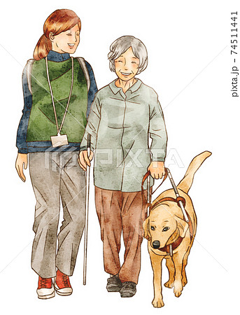 盲導犬のイラスト素材集 ピクスタ