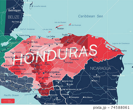 世界地図 地図 中央アメリカ 中米の写真素材