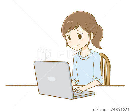 データ入力のイラスト素材