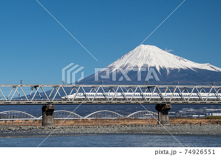 富士川橋梁の写真素材