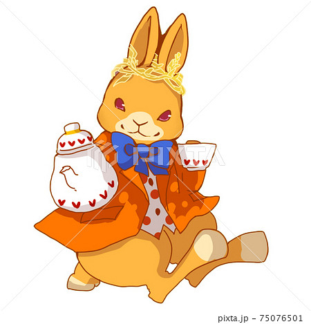 アリス 不思議の国のアリス お茶会 三月ウサギのイラスト素材