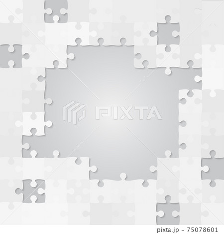 Vector blank puzzle pieces for jigsaw game