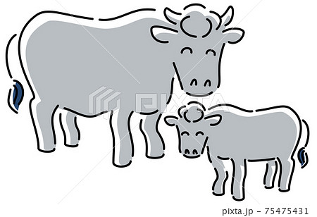 肉牛のイラスト素材