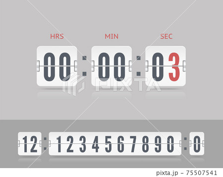 数字 フォント 時計の写真素材