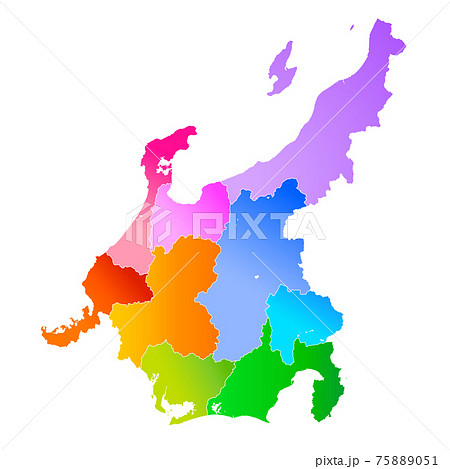 石川県地図のイラスト素材