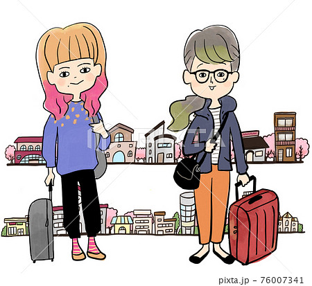 旅行者のイラスト素材