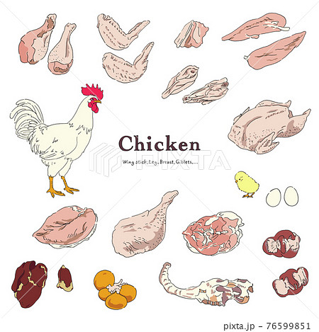 鶏肉のイラスト素材集 ピクスタ