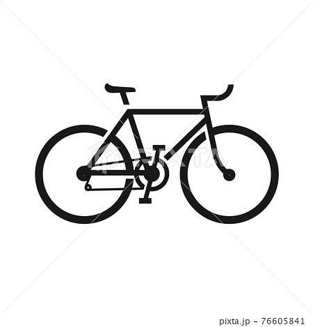 自転車 アイコン シルエット 簡単のイラスト素材