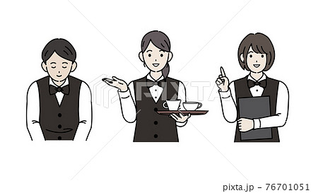 ショップ店員のイラスト素材