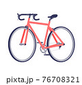 斜め向きの自転車 ママチャリ のイラスト素材