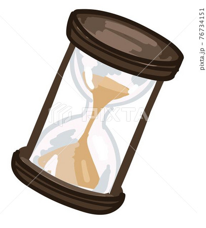 砂時計 白バック 時間 おしゃれの写真素材