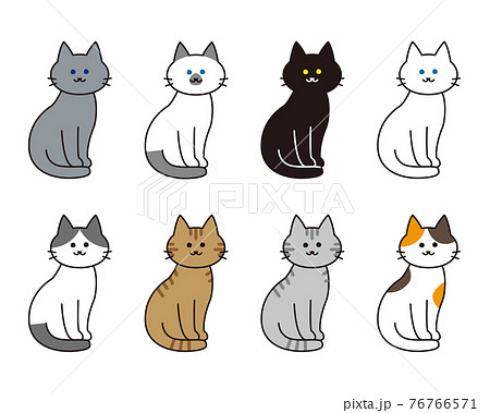 ねこ ネコ 猫 シャルトリューのイラスト素材 - PIXTA