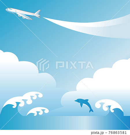 飛行機雲のイラスト素材集 ピクスタ