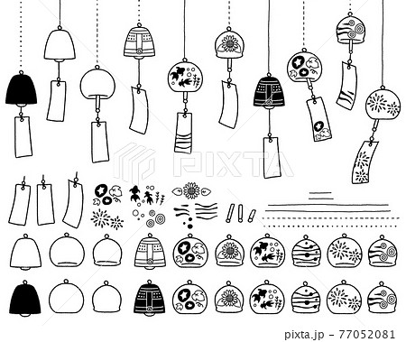 キンギョの風鈴のイラスト素材