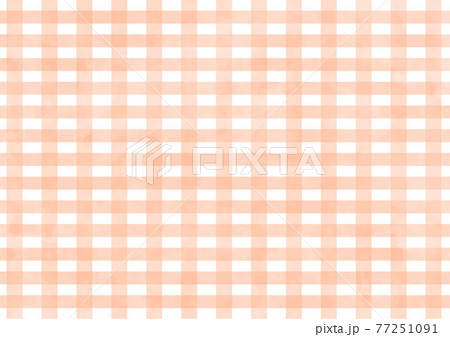 背景 オレンジ ギンガムチェックのイラスト素材
