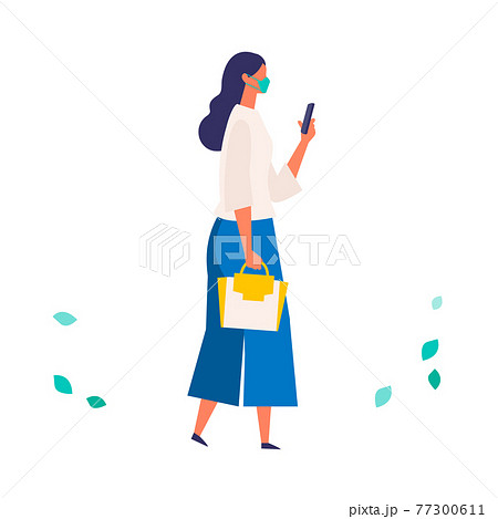 一人歩きのイラスト素材 一人歩きのイラスト素材