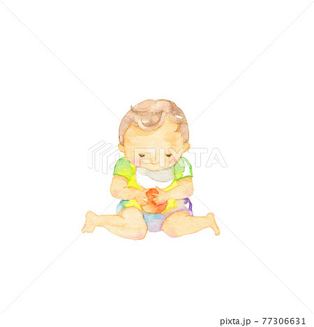 女の子座りのイラスト素材