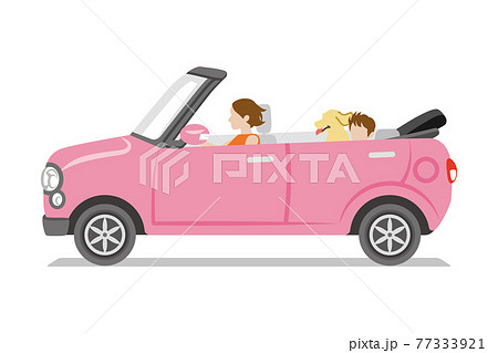 車 オープンカー 犬 ドライブのイラスト素材 車 オープンカー 犬 ドライブのイラスト素材