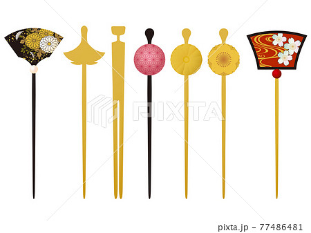 かんざしのイラスト素材集 ピクスタ