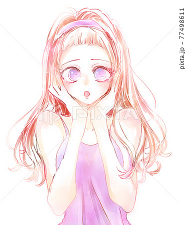 うっとり かわいいのイラスト素材