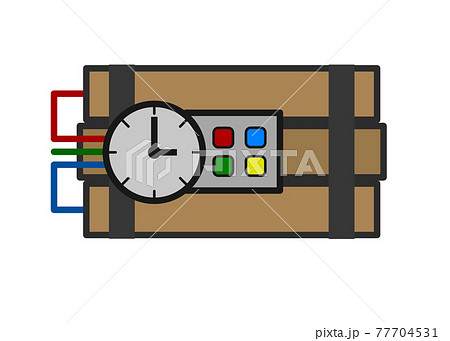 爆弾 時限爆弾 ダイナマイト 爆発物のイラスト素材