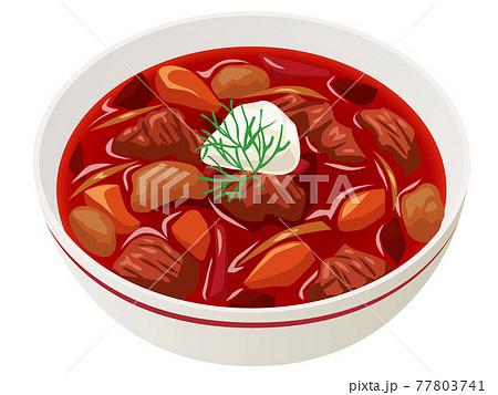 ロシア料理のイラスト素材