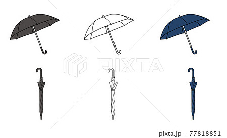 閉じた傘のイラスト素材