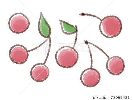 さくらんぼ チェリー のイラスト素材集 ピクスタ