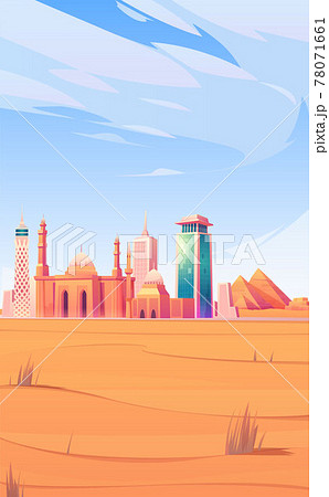 砂漠 建物 建築物 建造物の写真素材