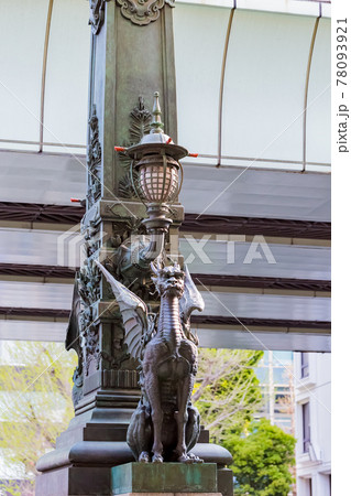 キリン像 日本橋の写真素材