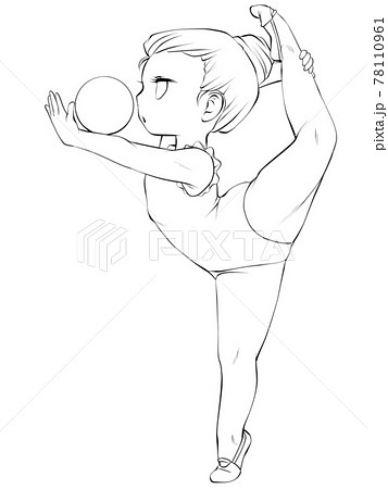 新体操 かわいい スポーツのイラスト素材